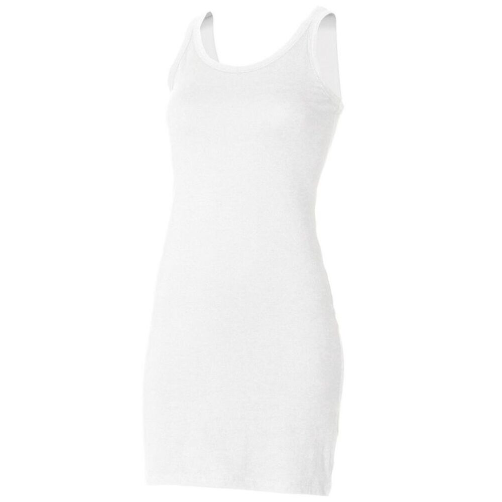 Skinni Fit Womens/Ladies Tank Dress / White